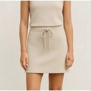 James St. Co M Mark Knit Mini Skirt in Cream